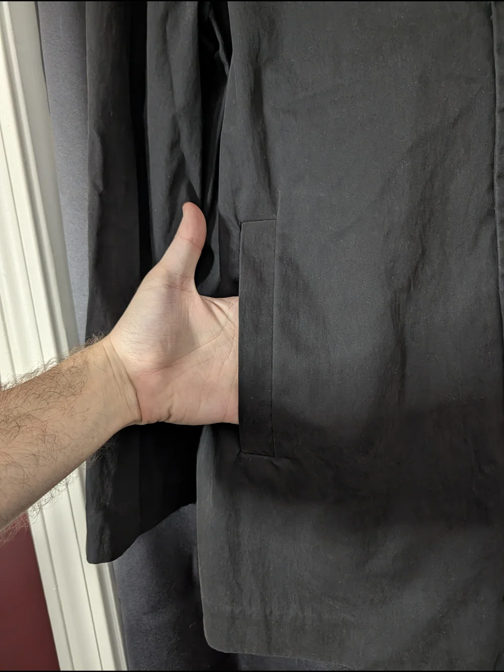 Brooks Brothers Vintage Men's Black Brushed Cotton Hong Kong Overcoat Jacket S